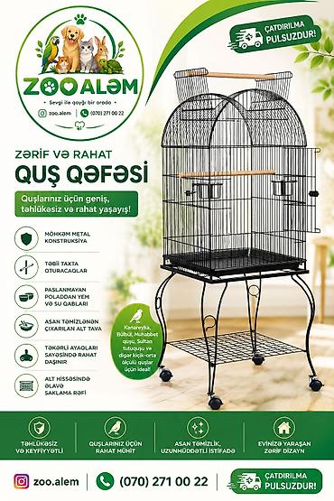 bulbul qefesi: Tutuquşu qəfəsi (jako, ara, kakadu və s. tutuquşuları üçün qəfəs) — 1