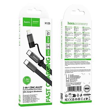 iphone xp: Кабель Hoco USB‑C — Lightning с подсветкой LED - Быстрая зарядка — 5
