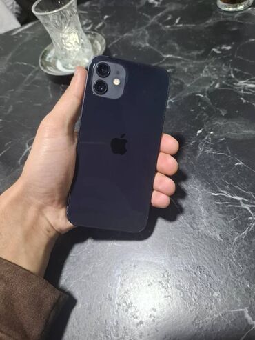 Apple iPhone: IPhone 12, 64 GB, Black Titanium, Zəmanət, Barmaq izi, Face ID