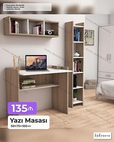 stul: Düz masa, Stulsuz, Polkalı, Siyirməsiz, Sadə laminat — 2