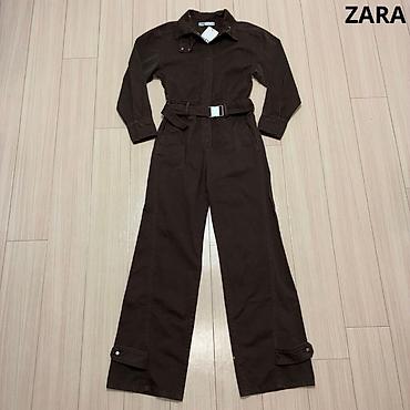 армия форма: Комбинезон ZARA, модель в стиле утилити. - Цвет: тёмно‑коричневый - — 4