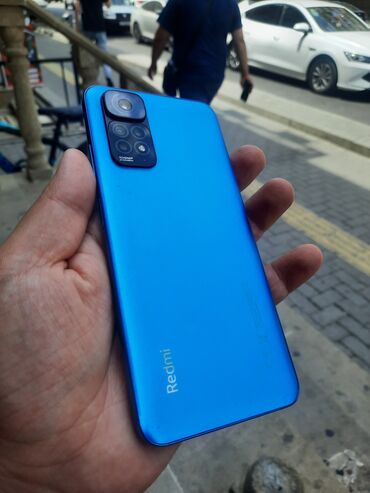 yaddaş kartları: Redmi Note 11, 128 ГБ, цвет - Синий, Гарантия, Отпечаток пальца, Две SIM карты