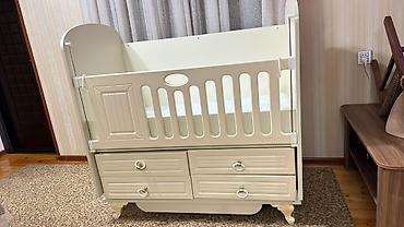 Beşiklər: Aymini beşik-komod - Rəng: krem/bej - Material: MDF/Laminat — 5