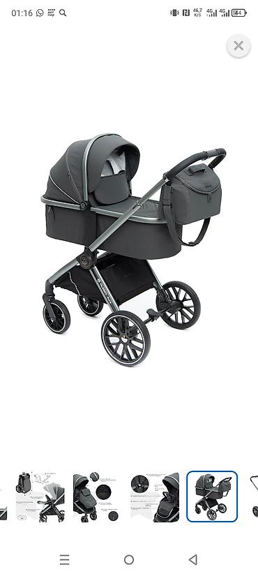 Коляски: Коляска, цвет - Черный, Б/у — 10