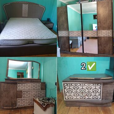 2 təknəfərlik çarpayı, Dolab, Termo, 2 tumba, Azərbaycan, İşlənmiş