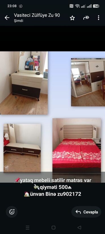 кровать трансформер: *📌yataq mebeli satilir matras var* *💸qiyməti 500₼* *🏠ünvan Binə