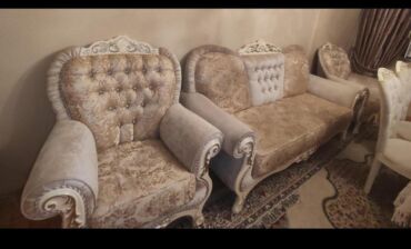 купить стулья бу в баку: Б/у, Классический диван, 2 кресла