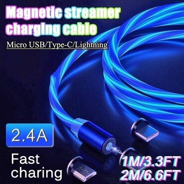 Kablovi i adapteri: Magnetni USB kabl za punjenje sa USB priključkom Tipe-C Dužina: 1m — 4
