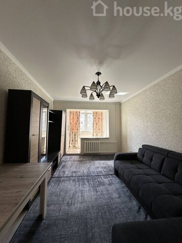 долгосрочная аренда квартир в бишкеке: 1 бөлмө, 34 кв. м, 105-серия, 7 кабат, Евроремонт