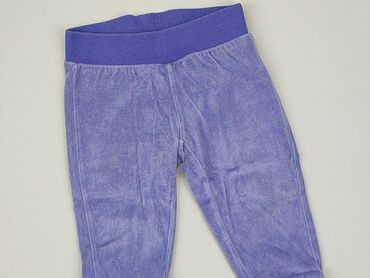 fioletowe legginsy dziecięce: Spodnie dresowe, 9-12 m, stan - Dobry