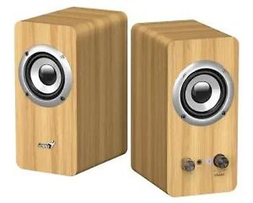 Zvučnici, slušalice i mikrofoni: Drvene stereo multimedijalne zvučnike – kompaktni desktop set - — 3