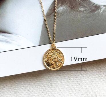 цепочка 100 языках цена: Ожерелье с резной монетой в римском стиле для женщин, богемное