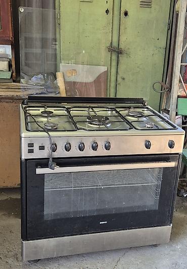 Газовая печь, Beko, Б/у, Напольная, цвет - Серебристый