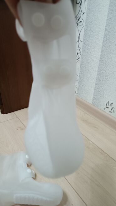 Резиновые сапоги: Резиновые сапоги, 37, Новый, цвет - Белый, Самовывоз — 5