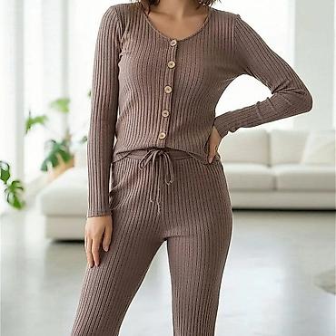 helanke 8: Ženski rebrasti komplet – kardigan i pantalone - Dvodijelni set u — 6