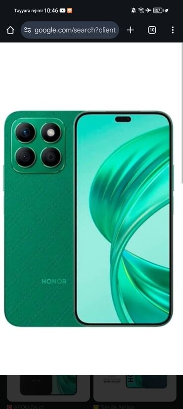 qedimi telefon: Honor X8b, 256 GB, rəng - Yaşıl, Zəmanət