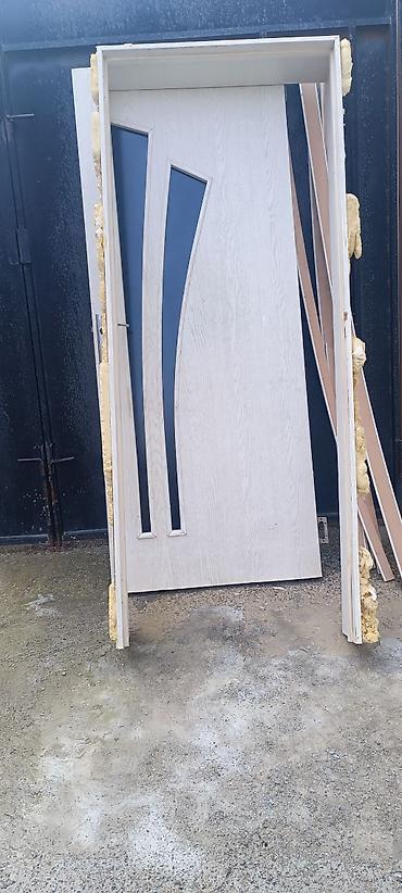 otax qaplari: Ağ rəngli giriş/interyer qapısı – komplekt - Material: DSP, ağ ağac — 1