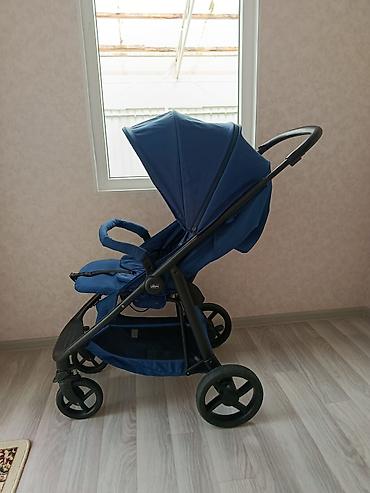 маленький скейт: Прогулочная коляска Chicco, синий цвет. Итальянский бренд Основные — 3