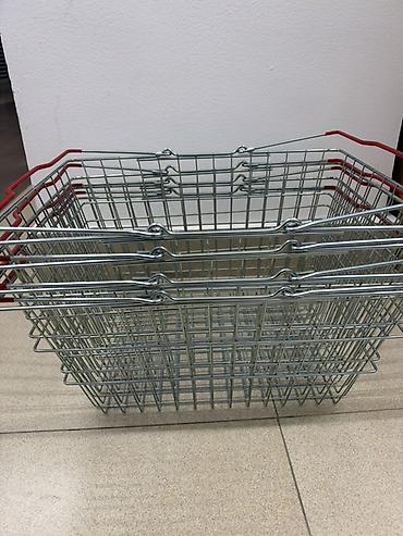 железный прут: Металлические корзины для покупок (магазинные) - Материал: стальная — 2
