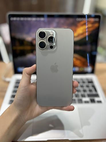 IPhone 16 Pro Max, Б/у, 256 ГБ, Natural Titanium, Защитное стекло, Чехол, 90 %