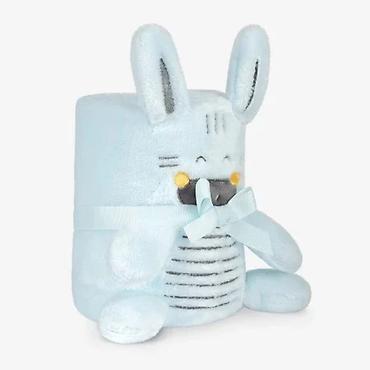 parkside performance: Kikkaboo bebi ćebence sa 3D vezom 75x100 – Stripy Friends Mekano i — 1