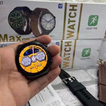 hw8 max: Yeni, Smart saat, rəng - Qara