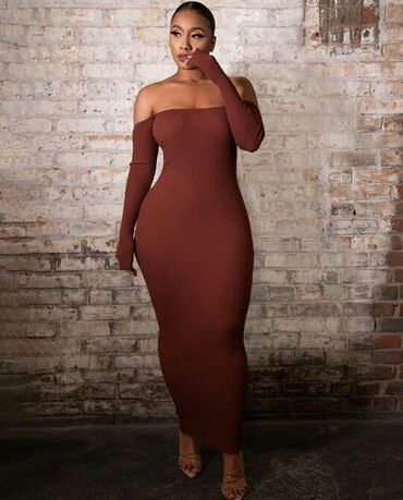 Haljine: 2XL, bоја - Crna, Koktel, klub, Dugih rukava — 30