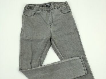 szare jeansy z dziurami: Spodnie jeansowe, Reserved, 12 lat, 152, stan - Bardzo dobry