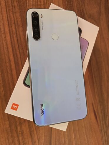iphone 8 barter var: Redmi Note 8, 32 GB, rəng - Mavi, Sensor, Barmaq izi, İki sim kartlı