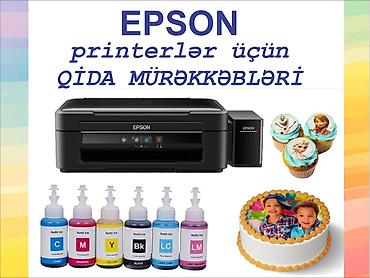 printerlər satisi: Epson printeri üçün yeyinti (qida) mürəkkəbləri satılır! 🔹 Parlaq və — 1