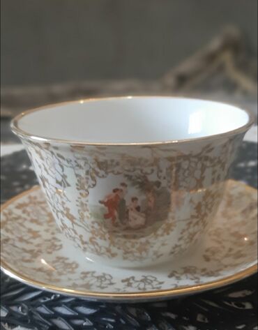 Çay dəsti, rəng - Qızılı