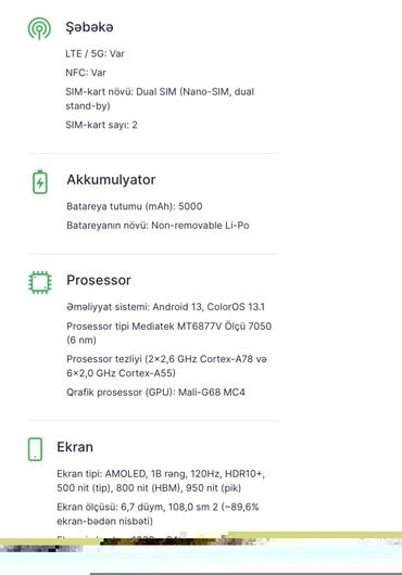 oppo find x6 pro qiymeti: Oppo Reno10, 256 GB, rəng - Qara