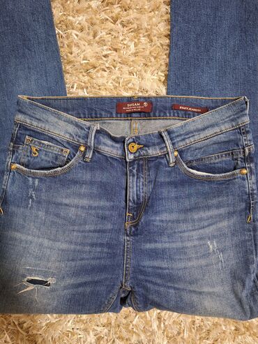 Farmerke: Ženske farmerke Staff Jeans– tamno plavi denim sa blagim „washed“ — 6