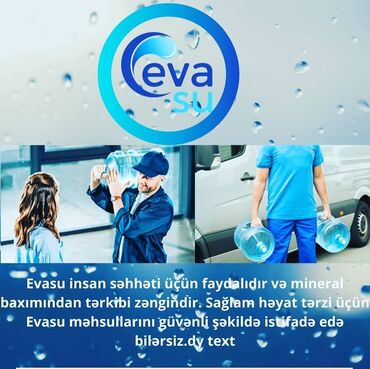 Su: Eva Su – 19 litrlik bidon içməli su Məhsul: - Həcm: 19 L bidon - — 1