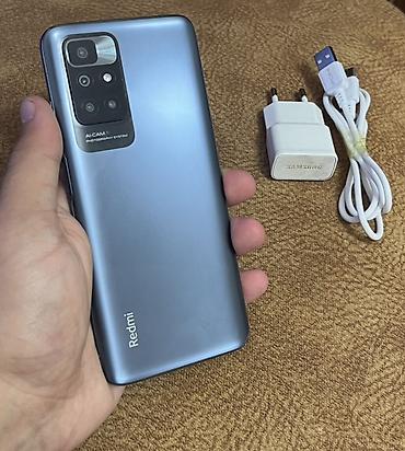 Redmi 10, 64 GB, rəng - Göy, Barmaq izi, İki sim kartlı, Face ID