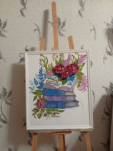 Şəkillər, tablolar: Əl işi 3D çiçək rəsm tabloları - Texnika: Akril boya və həcmi verən — 12