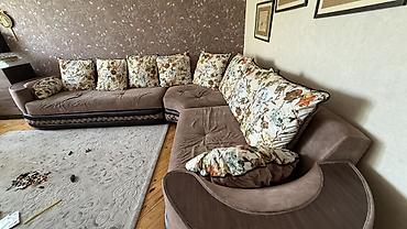 Divanlar: Künc divan, İşlənmiş, Açılmayan, Bazalı, Vеlur parça, Çatdırılma yoxdur — 3