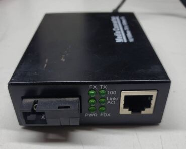 спутниковый интернет: Media Converter для оптоволоконного интернета 10-100Base FX с блоком