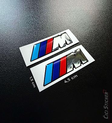 moto startac: BMW M Power 3D stikeri – Par samolepljivih amblema 15 x 4,5 cm — 1