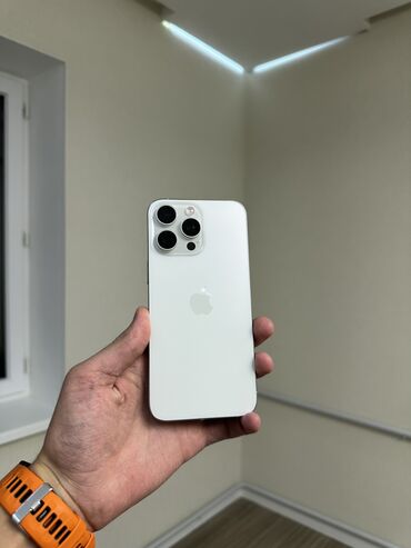 стиральные машины бу продаю: IPhone 15 Pro Max, Колдонулган, 256 ГБ, White Titanium, Коргоочу айнек, Каптама, 92 %