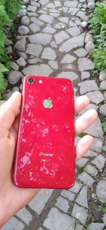 IPhone 8, Б/у, 64 ГБ, Красный, Зарядное устройство