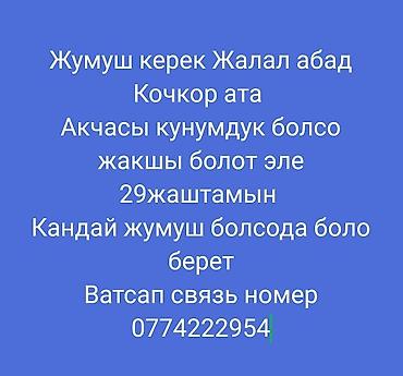 кафе ош: Услуга: соискатель работы в Джалал-Абаде и Кочкор-Ате Описание: - Ищу — 1