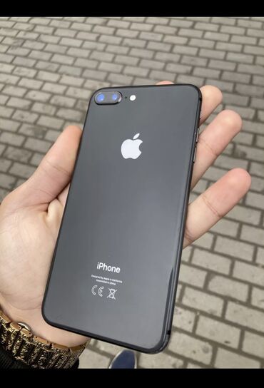 Apple iPhone: IPhone 8 Plus, 64 GB, Space Gray, Zəmanət, Barmaq izi, Simsiz şarj