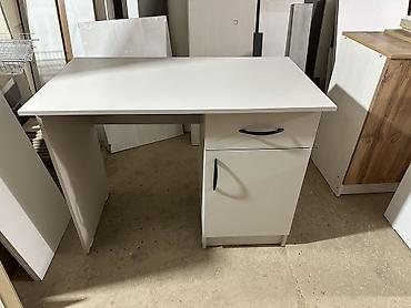 Офисные столы: Офисный стол, Новый, Нерегулируемый, цвет - Белый, ЛДСП, Самовывоз, Платная доставка — 12
