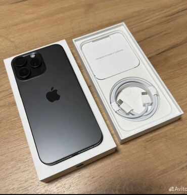 компютер арзан: IPhone 15 Pro, Колдонулган, 128 ГБ, Коргоочу айнек, Кабель, Куту, 89 %