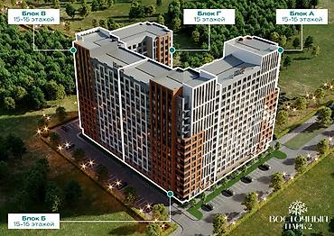 ройон восток: 2 комнаты, 77 м², Тунгуч мкр Элитка, 14 этаж, ПСО (под самоотделку) — 1