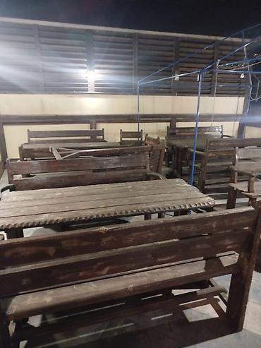 balkon ucun stol stullar: Masa və 2 ədəd oturacaq 6 nəfərlik 1.80 ölçüdə qiymət 200 m 6 dəst var — 3