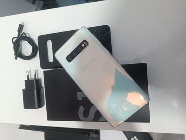 samsung ikinci el telefon: Samsung Galaxy S10, 128 GB, rəng - Ağ, Barmaq izi, Face ID