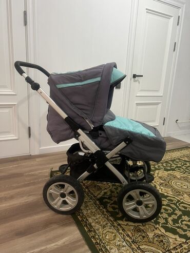 Коляски: Коляска, цвет - Голубой, Б/у — 1