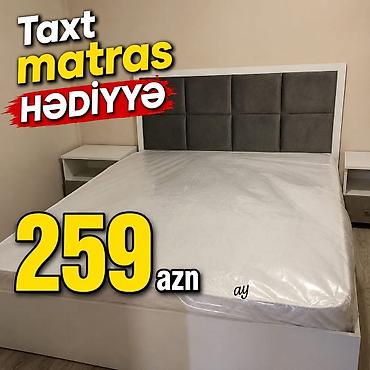 Çarpayılar: Yeni, İkinəfərlik çarpayı, Bazasız, Matras ilə, Siyirməsiz, Azərbaycan — 1